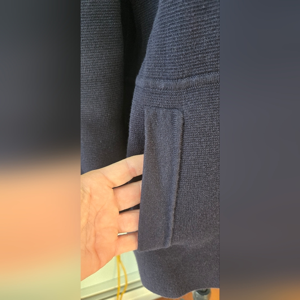 Talbots Navy Blue ribbed button-up cardigan/ spring jacket Petite sz 1XP - Picture 8 of 10